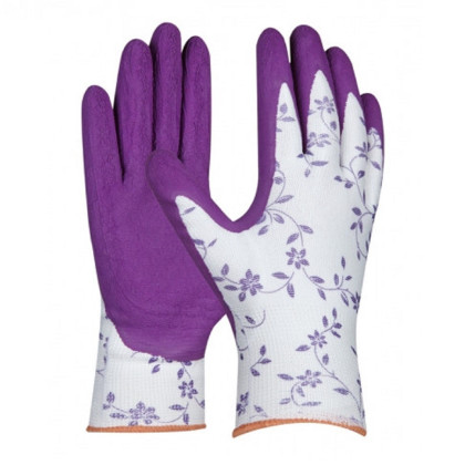 Pracovní rukavice dámské - Flower - velikost 7 - 1 ks