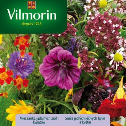 Směs jedlých léčivých bylin a květin - Vilmorin - semena - 3 g