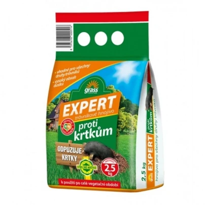 EXPERT trávníkové hnojivo proti krtkům - Forestina Grass - 2,5 kg