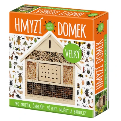 Hmyzí domek velký - domek pro motýly, čmeláky, včely, mušky a brouky - 1 ks