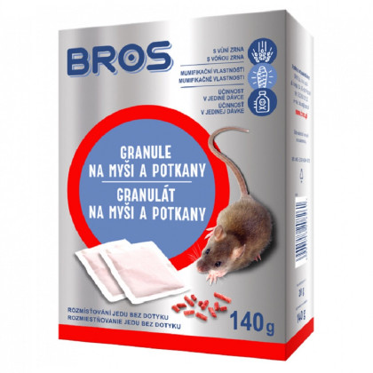 BROS - Granule na myši a potkany - 7 x 20 g